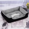 kennlar pennor Vinter varm husdjursbäddssoffa mattor husdjursprodukter Coussin Dogs Basket Supplies For Large Medium Small House Cat Bed 230926