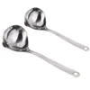 Spoons 2 Pcs Stainless Steel Grease Spoon Oil Soup Separator Colander Ladle Kitchen Gadget Chili Filter