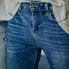 Pantaloni svasati elasticizzati a vita alta vintage jeans da donna