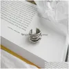 Authentieke 925 Sterling Sier Mtilayer Wrap Open Ringen Voor Vrouwen Nieuwe Vintage Vrouwelijke Verstelbare Statement Ring Sieraden Kettingen Pe Dh7Wz