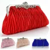 Avondtasje Kristallen clutch Dames Bruiloft Handtas Schoolfeest Portemonnee Keten Ruche Schoudertas 230926