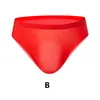 Underpants Men's 3D Convex Ice Silk Briefs Ultra-Thin Low Waist Seamless Transparent Quick Dry Breathable Panties Men Underwear