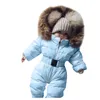 Kış giysileri bebek bebek snowsuit erkek kız romper ceket kapüşonlu tulum sıcak kalın kat kıyafeti çocuklar dış giyim bebek giyim 230927