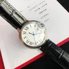 Orologi di lusso da donna per uomo Palloncino blu Numeri romani Orologio meccanico automatico per il tempo libero Orologi da polso in acciaio inossidabile275h