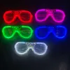 Lunettes Led qui brillent dans la nuit, 5/15/25/35/45 pièces, lunettes lumineuses au néon pour enfants et adultes, fournitures de fête d'Halloween