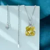Charme 10ct topaze diamant pendentif réel 925 en argent Sterling fête de mariage pendentifs collier pour femmes mariée Chocker bijoux 330x
