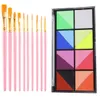 Peinture corporelle Halloween multicolore visage peinture corporelle imperméable non toxique sûr enfants peinture corporelle tatouage art fête maquillage beauté peinture palette 230926