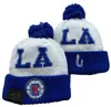 Los Angeles Beanies Lac North American Basketball Team Side Patch Winter Wool Sport Knit Hat Skull Caps A0