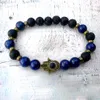 SN0295 Fashion Design Jewelry Lapis Lazuli Hamsa bracelet Lava Hamsa bracelet Lapis and Lava Man Good Luck bracelet217u