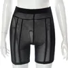 Shorts pour femme femmes dentelle transparent maille pure couleur unie taille haute rayé court pantalons de survêtement coupe ajustée séchage rapide salle de sport