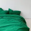 Set di biancheria da letto Ins Wind Tinta unita Prodotti per il letto Quattro set di cotone lavato Set trapunta per sonno nudo in tinta unita Tre 230927