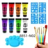 Body Paint Body face Paint kit Fluorescent Party Halloween eye make up party kids face shied UV Glow Paint kit wholesale cosplay makeup 230926