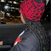 Beanieskull Caps Goth Spider Web Jacquard beanie y2k kninted hip Hop للجنسين مرنة المتماسك قبعة الجمجمة للنساء الرجال 230927