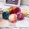 50 100pcs 6 5cm Artificial Sike Princess Rose Flower Heads For Home Wedding Decoration DIY Scrapbook Craft Supplies Fake Flowers 2222d