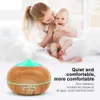 Humidifiers Newest 400ml Aroma Essential Oil Diffuser Ultrasonic xiomi Air Humidifier Wood Grain For Home Room fragrance With Remote Control YQ230927