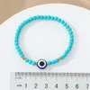 Turkish Blue Evil Eye turquoise bead Bracelet For Women Men Handmade Lucky Eye Elastic Rope Bracelets Jewelry