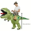 1 pièce, costume interactif de dinosaure tyrannosaure Rex vert pour adultes – Parfait pour Halloween, la fête des pères, Thanksgiving et les fêtes – Vêtements et accessoires gonflables