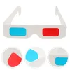 VR AR Accessorise 100pcs Cardboard 3D Gözlük Tek Kullanımlık Kağıt 3D Video Kırmızı ve Mavi Set Film için Evrensel Anaglif 230927
