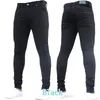 Męskie dżinsy męskie spodnie chude szczupły fit niebieskie czarne spodnie dżinsowe dżins