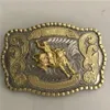 Silver Gold Ride Bull Cowboy Belt Burza dla mężczyzn Hebillas Cinturon Jeans Pas Pas Fit 4 cm szerokie pasy172b