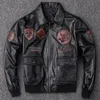 Men's Leather Faux 2024 Genuine Jackets Plus Size 5XL G1 Air Force Pilots Sheepskin Thicken Warm Jacket Vintage Classic Coat 230927