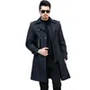Men's Trench Coats 1956 Duster Long Detachable Liner L Slim Casual British Autumn And Winter Double-Breasted Coat