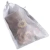 Presentförpackning 200 Pack engångsglase -väskor 12st Liten bomullsdragning Återanvändbar muslinduk godis Favor Bag204h