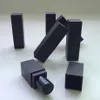 50pcs 로트 12 1mm 정사각형 립스틱 튜브 서리로 장식 된 검은 색 비 빈 립스틱 포장 DIY 립 튜브 232d