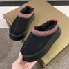 Suede Women Flats Shoes Platform Warm Causal Slippers 2022 New Autumn Winter Snow Boots Fur Round Toe Slingback Mujer Za 001c