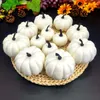 Party Decoration 12x Fake Pumpkins Model Rustic Foam Harvest Dekorativa konstgjorda grönsaker för Halloween Thanksgiving eldstad bröllop