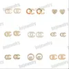 Mode stud sieraden ontwerpers luxe oorbellen orecchini verguld zilver dames heren hebben oorbel trendy orrous kleine gouden letter designer oorbellen sieraden XB01