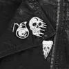 20 teile/los Europäische Teekanne Schädel Cowboy Pins Abzeichen Rose Skeleton Legierung Farbe Broschen Unisex Halloween Kleidung Pin Schmuck Accesso260k