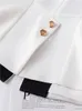 Dwuczęściowa sukienka Kobiety formalny garnitur 2023 Wiosna jesienna różowa biała czarna biuro damskie eleganckie marynarki