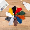 Men's Socks Men's Breathable Sports Solid Color Boat Comfort Cotton Ankle Men White Black Calcetines 6PairMen's