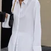 Sukienki robocze Dwuczęściowe zestawy damskie wyprzedzenie damskie biały bawełniany tkanina długa płaszcz i spodnie ustawiają letnie neutralne minimalistyczne uliczne peice