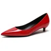 Классические туфли на весну и осень, классические женские туфли из натуральной лакированной кожи, офисные туфли на тонком высоком каблуке, красные, телесные, серебристые, для работы, свадебные леди B002 230927