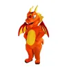 Discount Factory Orange Dinosaur Mascot Costume Fancy Dishy Birthday Fête de Noël Suit de Noël Carnaval