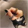 Band Rings Fashion Women Geometry Punk Ring Euramerican Style Retro Alloy Chain Rings Jewelry Accessories Good Friend Party Gift Jewel Dhpql