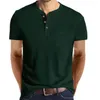 Polos pour hommes 2023 européen et américain à manches courtes bouton poche polo hommes chemises Ropa De Hombre vêtements couleur unie