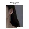 Dangle & Chandelier Gradient Three Stars Dangle Earring Female Trendy Rhinestone Five-Pointed Star Tassel Earrings Sier Earline Women Dhvns