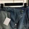 Fashion Design Rok Dames Knoop Getailleerde Jeans Hoge Taille Wijde Pijpen Denim Shorts Minirok