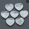 20mm El Oyma Kalp Maskot Kristal Doğal Ham Taş Kolye için Kolyeler Yapmak Taş Yıldız Şifa Mineral Dekorasyon