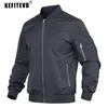 Outdoor-Jacken Hoodies KEFITEVD Männer Bomber Windjacke Stehkragen Reißverschluss Leichte wasserdichte Klettern Wanderjacke Mantel Windschutz 230926