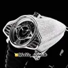 Новые AZIMUTH Gran Turismo 4 Variants SP SS GT N001 Full Diamonds Miyota Автоматические мужские часы с черным серебряным циферблатом Кожаные часы Hell294E