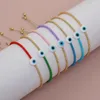 Braccialetti a maglie Occhio turco Fascino Donna Pulsera Minimalista Tessuto fatto a mano Amicizia Bohemian Colorato Gioielli di moda Miyuki Perline