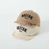 Boll Caps DoitBest Autumn Child Baseball Cap Boy Girl Boston Letters Soft Brim Winter Baby Kids Snapback Hat Sun Cap för 1 till 4 år x0927