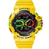 Dual display Watches SMAEL 8043 Luminous sports casual outdoor student Male Electronic Watch Reloj Hombre wristwatch 50M Waterproo273N