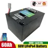 Batterie au Lithium LiFepo4, 60V, 60ah, pour moto, Scooter, pousse-pousse électrique, remplacement au plomb, + chargeur 10a