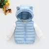 Gilet Gilet à capuche en coton pour enfants, chaud, hiver, sans manches, pour enfants en bas âge, filles et garçons, vêtements d'extérieur, vêtements d'automne pour bébés 230926