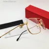 Nova venda de óculos de lente transparente formato oval, armação de metal quadrada, óculos ópticos para homens e mulheres, estilo simples e versátil, modelo 0041O